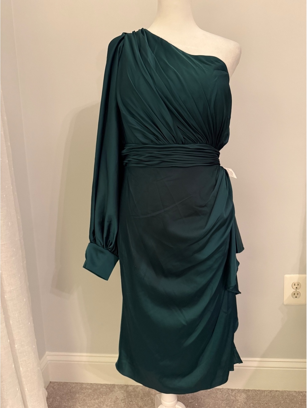 IEENA for Mac Duggal One Shoulder Satin Dress